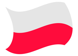 Obraz premium poland flag moved by the wind