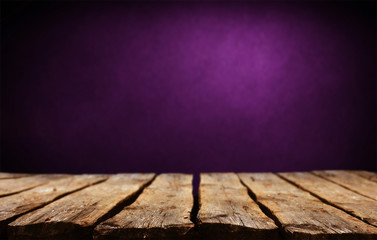 Empty wooden table