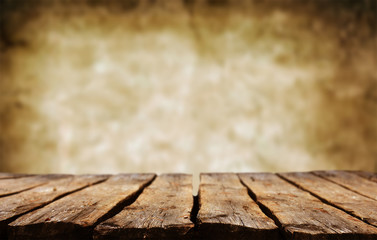 Empty wooden table