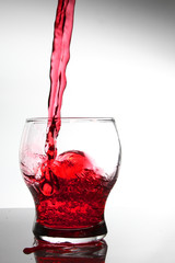 glass of water / Water is a transparent and nearly colorless chemical substance that is the main constituent of Earth's streams, lakes, and oceans, and the fluids of most living organisms