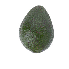 Obraz premium Green ripe avocado isolated on the white background