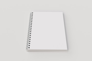 Opend notebook spiral bound on white background - 171386623