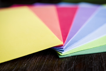 Rainbow colors of foam paper