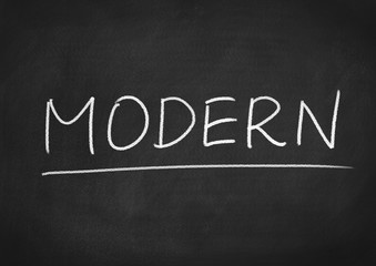 Obraz premium modern concept word on a blackboard background