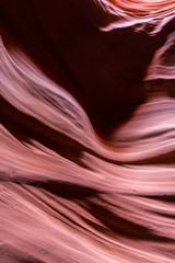Obraz premium Abstract red stone formations in the Antelope Canyon, Arizona