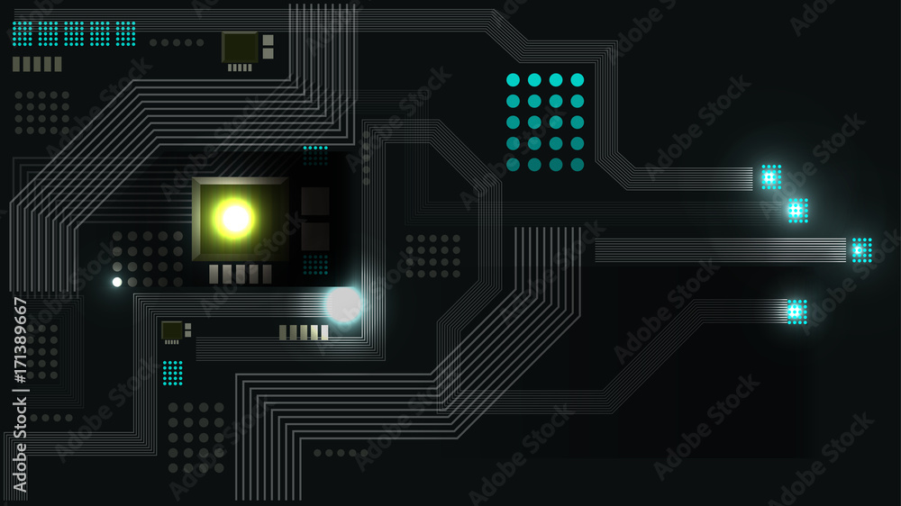Poster abstract future technology vector pattern background