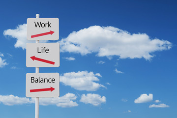 work life balance sign