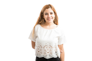 Fototapeta premium Portrait of a happy young woman