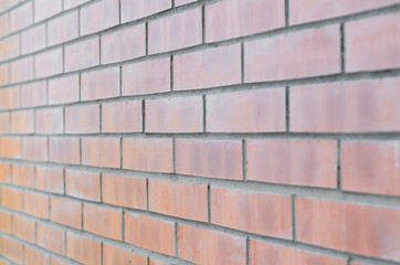 Brick wall background perspective.