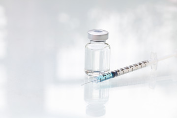 Medical vials for injection with a syringe