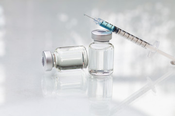 medical ampoules with syringe