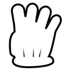 Obraz premium Silhouette Counting or Vote Hand, Four, Isolated on White