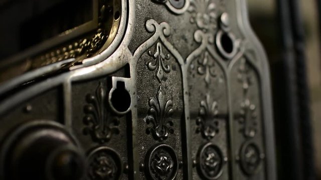 Old cash register machine closeup artwork. Perfect Business background