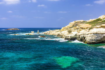 Fototapeta na wymiar Cape on the coast of Cyprus