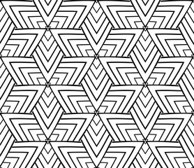 Seamless black and white geometric pattern