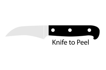 Knife to Peel, Isolated on White