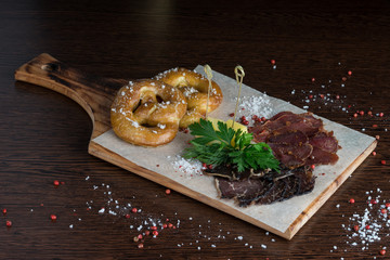 set of snacks for beer