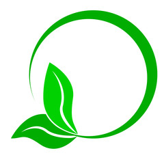 Your Logo Element Design, Green Concept, Isolated on White