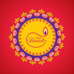 Illustration of Diwali utsav greeting or poster card
