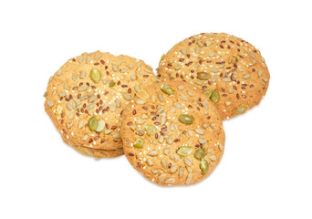 Savory cookies sprinkled with a different seeds