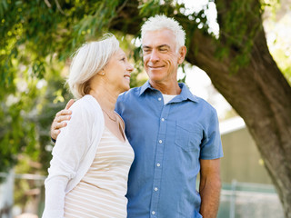 Fototapeta premium Senior couple relaxing in park