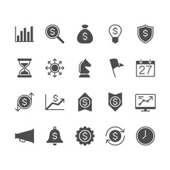 Business flat icons.
