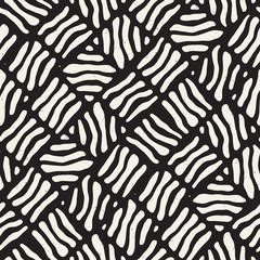 Seamless freehand pattern. Vector abstract rough lines background. Hand drawn strokes.