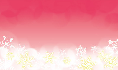 Fototapeta na wymiar 雪の結晶のフレーム　Winter background with snowflakes