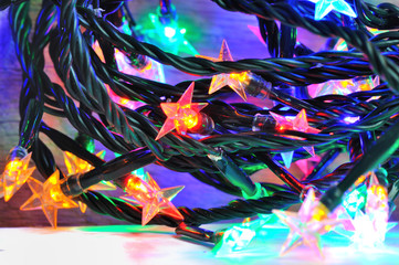 colorful electric garland