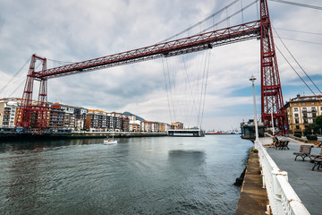 Vizcaya Bridge - is a transporter bridge that links the towns of Portugalete and Las Arenas (part of Getxo) in the Biscay province of Spain, crossing the mouth of the Nervion River