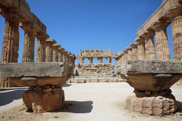 The Temple E at Selinunte. Sicily. Italy