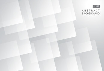 Abstract white square futuristic overlap layer background. vector