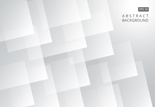 Abstract white square futuristic overlap layer background. vector