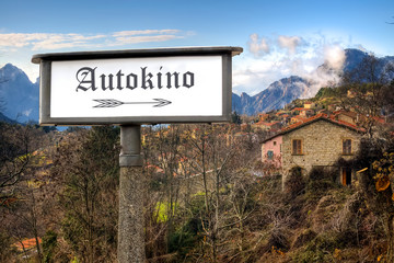 Obraz premium Schild 184 - Autokino