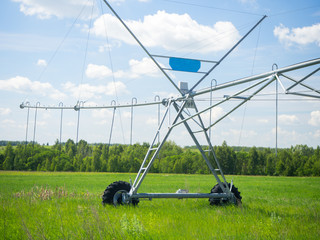 system watering a field