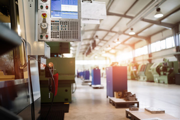 Panel of a cnc machine