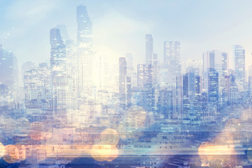 Modern city abstract background.