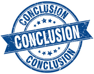 Fototapeta premium conclusion round grunge ribbon stamp