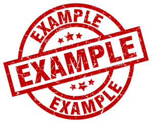 example round red grunge stamp