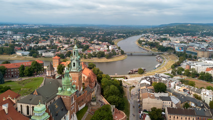 Fototapeta premium Krakow Wawel Castle from the height