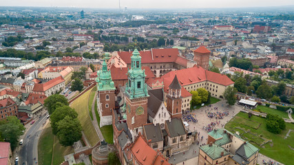 Fototapeta na wymiar Krakow Wawel Castle from the height