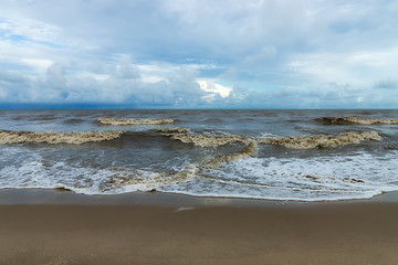 Beach in monsoon season