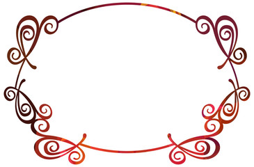 Luxurious abstract round frame. Vector clip art.