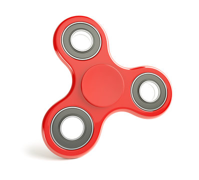 Red fidged Spinner - 3D Rendering