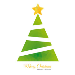Obraz premium Card christmas tree