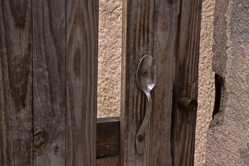 Close up of metal handle-spoon