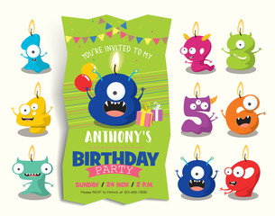 Monster Cartoon numbers