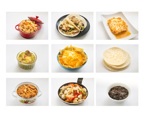 Collage Mexican food