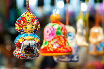 russian bells souvenirs at the russian shop