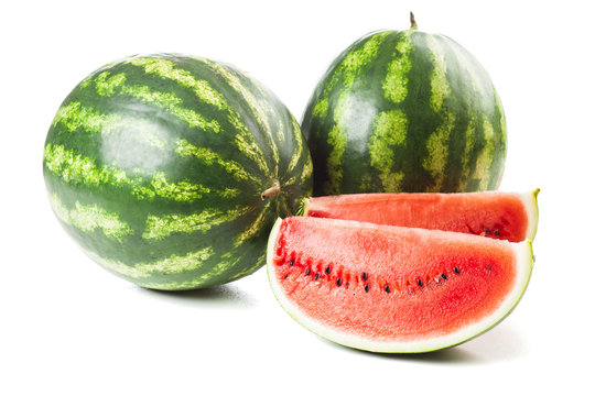 Ripe juicy watermelons
